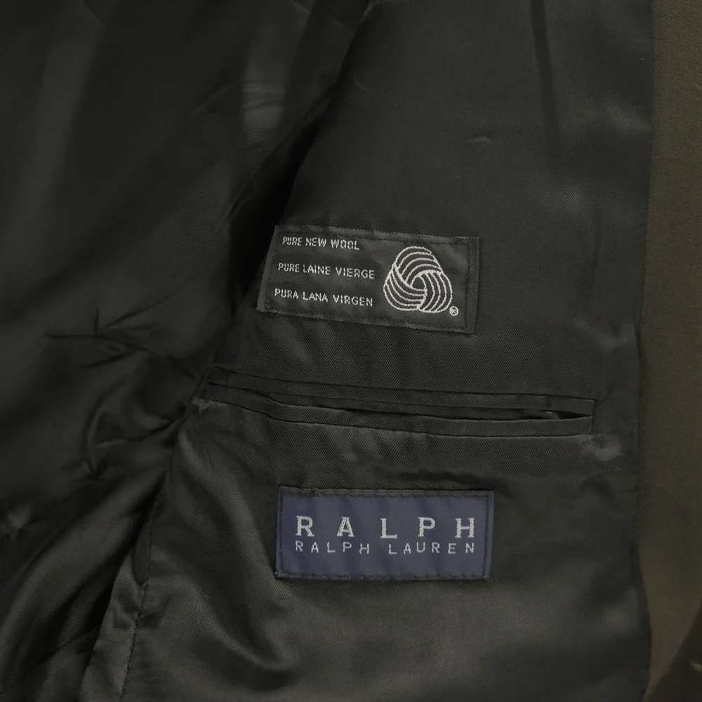 RALPH Ralph Lauren Button 2 piece Suit Brown Made in Canada Wool 44R (33x30)